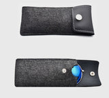 Lightweight Leather/Wool Glasses Case