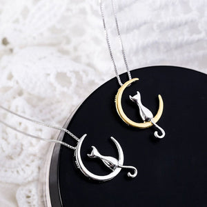 Cat Over The Moon Necklace