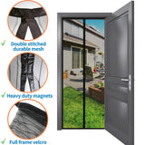 Magnetic mesh door